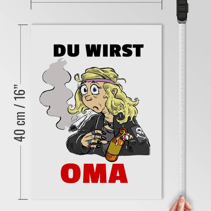 Femer - Wholesale Sign - Wooden sign saying 30x40 cm Du werden OMA wooden decorative sign4