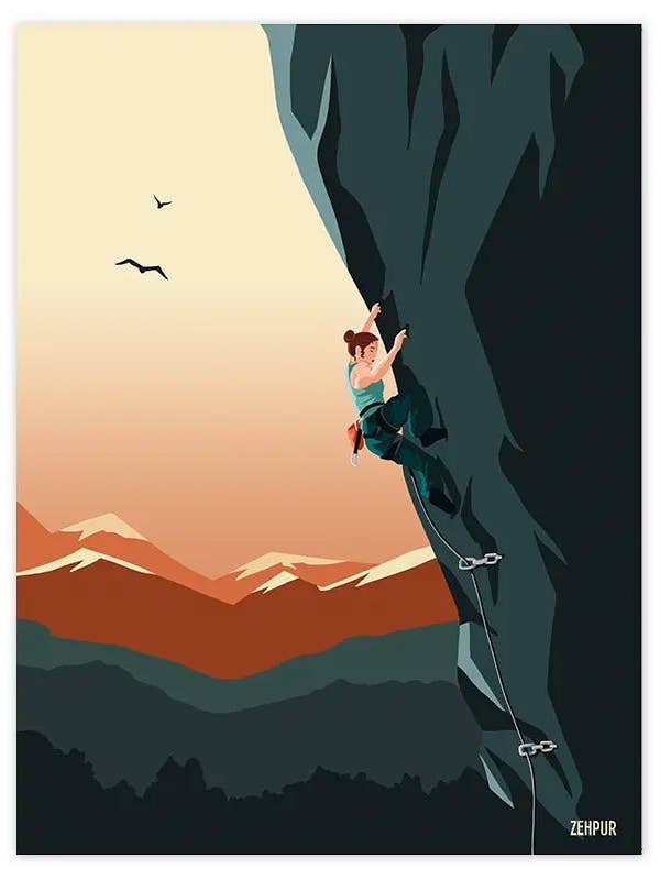Affiche alpinisme | Poster escalade sport pour la vente par Zehpur