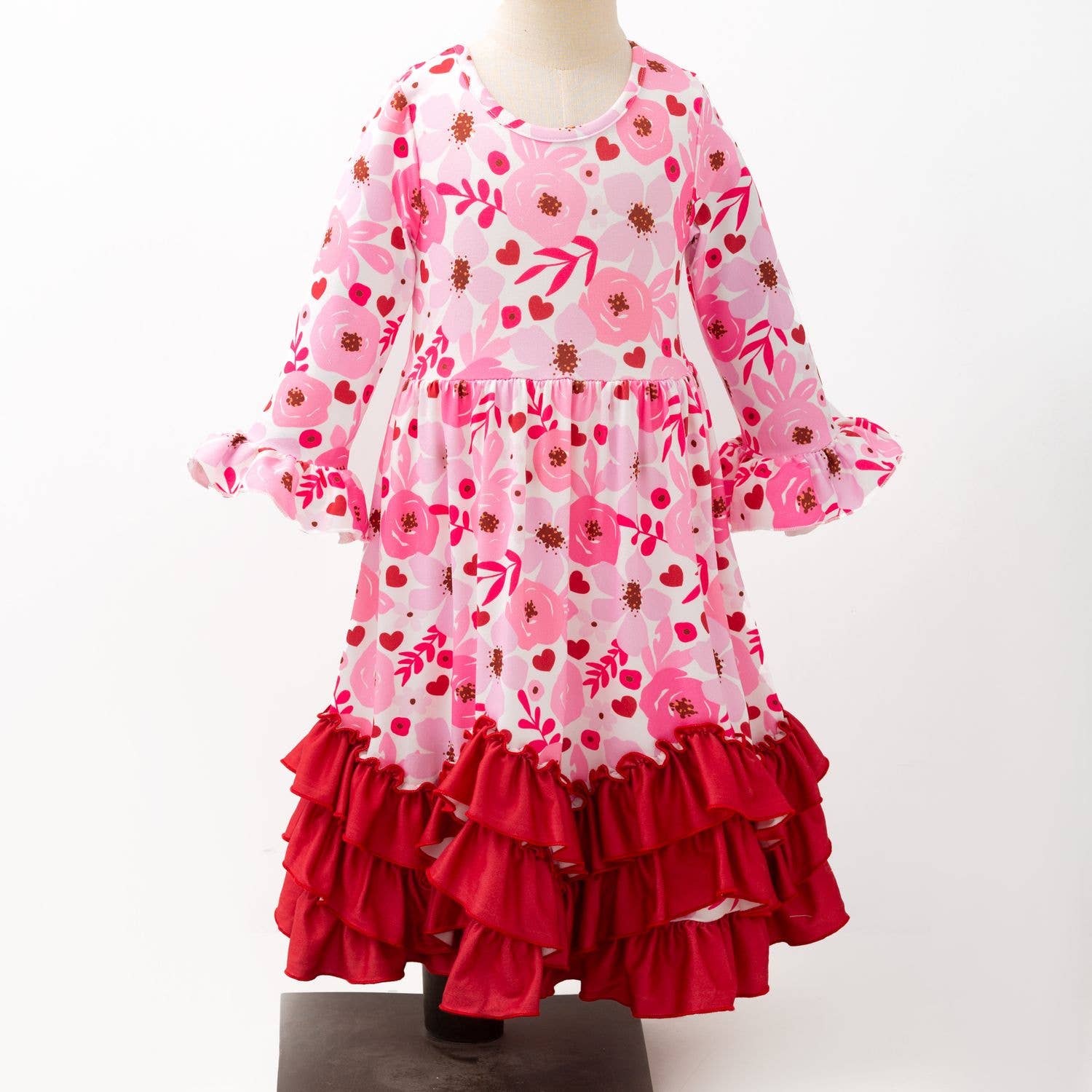 Clover Cottage - Wholesale Dress - Kids - Cherry Poppy Maxi Girls Dress1