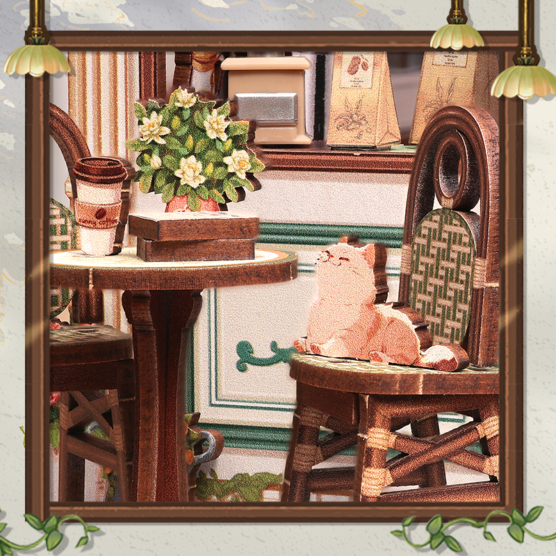 Hands Craft Intl - Venta al por mayor Puzle - Niños - Kit de Estantería DIY: Café Soleado9