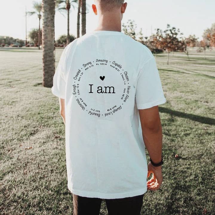 novaxau - Wholesale Screen printed t-shirt – Men′s - Love Who I am Letter Print Men's Cotton T-shirt