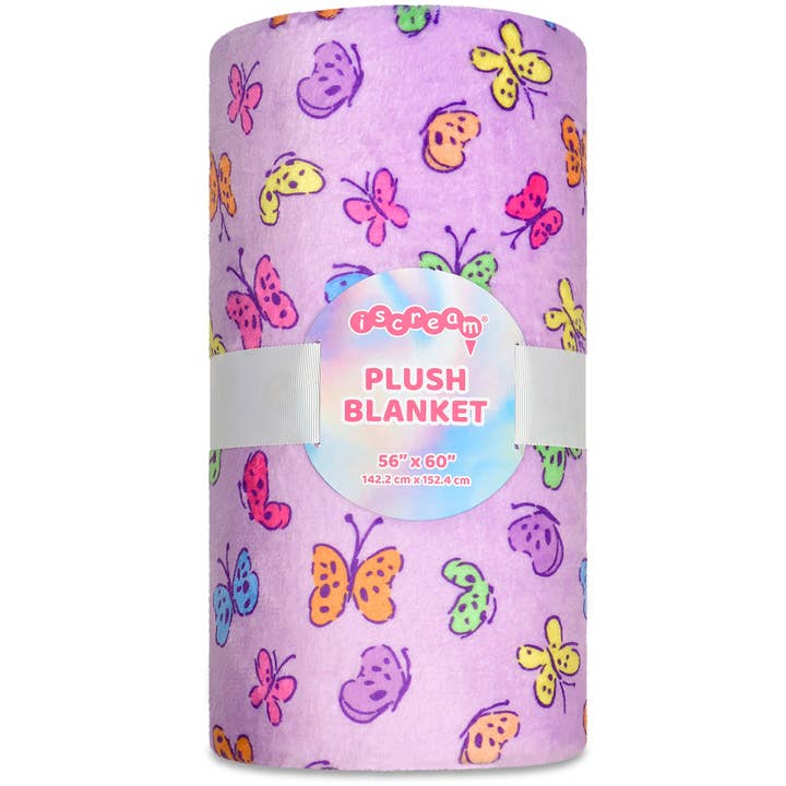 Bright Butterflies Plush Blanket for wholesale by Iscream