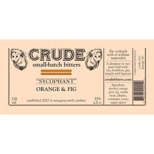 Crude Bitters & Sodas - Wholesale Bitters - “Sycophant” Orange and Fig Bitters1