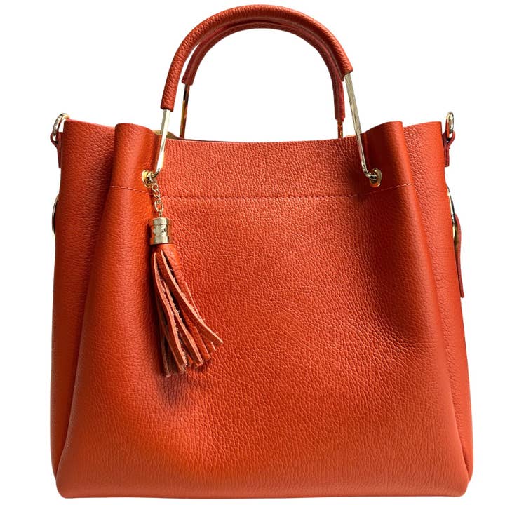 MODARNO - Wholesale Top Handle Bag - Women's - Modarno Women's Bucket Bag in Genuine Leather + Inner Bag mo