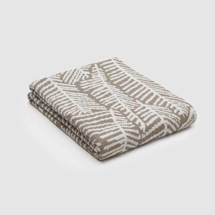 In2Green - Wholesale Throw Blanket - Cotton Sustainable Knit Throw Blanket - Leaf Melody by Elodie Blanchard6