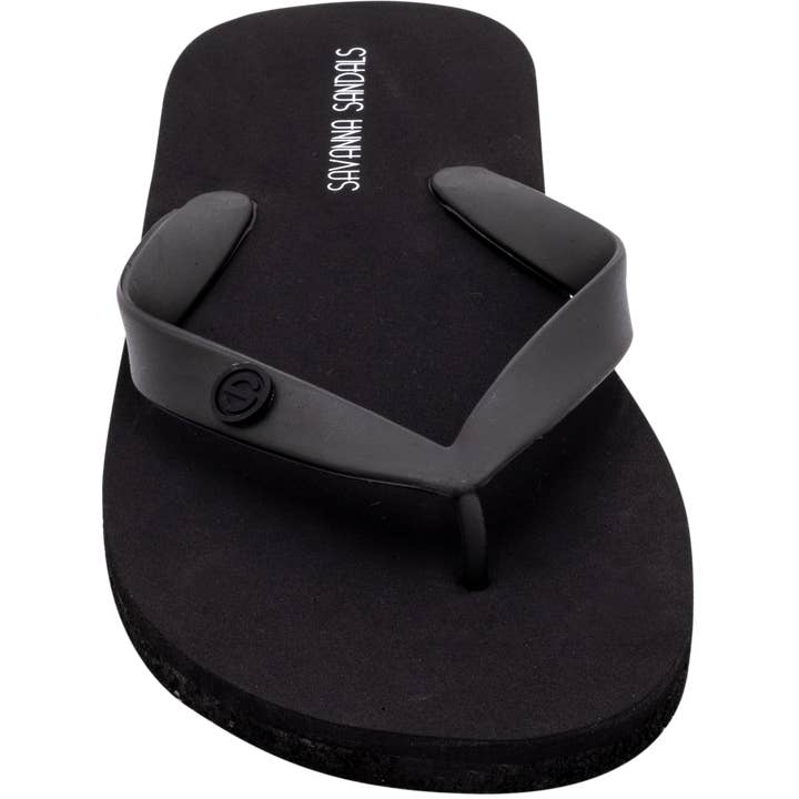 Boy's Black Classic Flip Flop for wholesale by Savanna Sandals