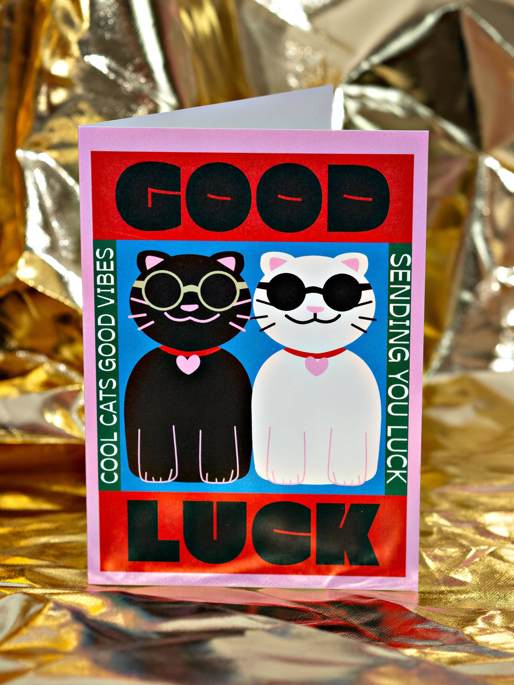 Good Thanks Paper - Wholesale Good Luck Card - Good Luck Cats Card3