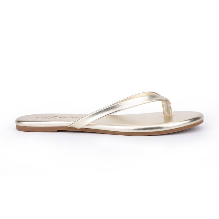 Rivington Flip Flop in Gold for wholesale by Yosi Samra