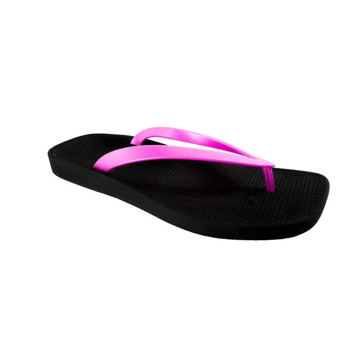 axign - Wholesale Flip Flops – Women’s - Archline Breeze Orthotic Flip Flops – Black/Pink3