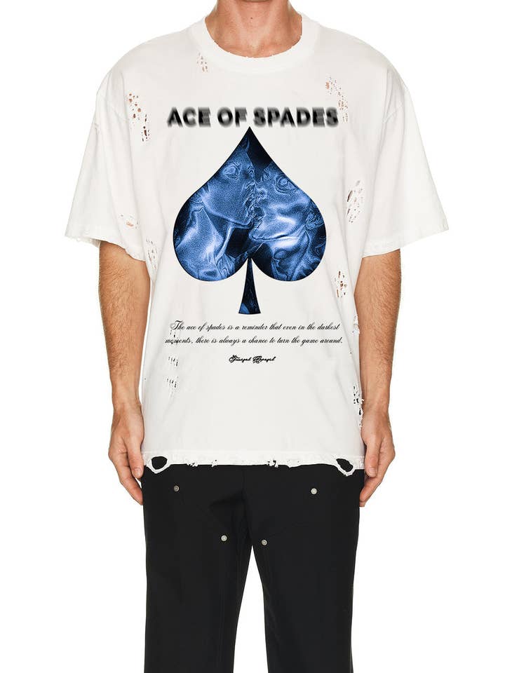 FUNERAL APPAREL - Wholesale Screen Printed T-Shirt - Unisex - Ace Of Spades T-Shirt