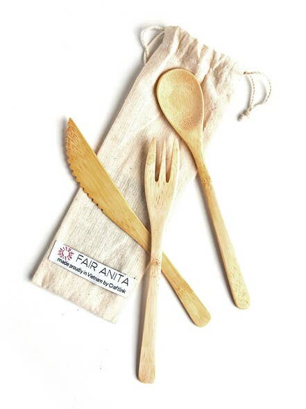 Fair Anita - Wholesale Assorted cutlery set - Sustainable Bamboo Utensil Set