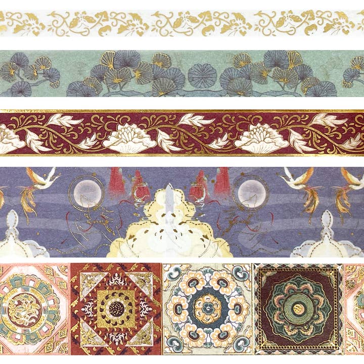 Wrapables.com - Wholesale Washi Tape - Wrapables Decorative Gold Foil Washi Tape and Sticker Set4
