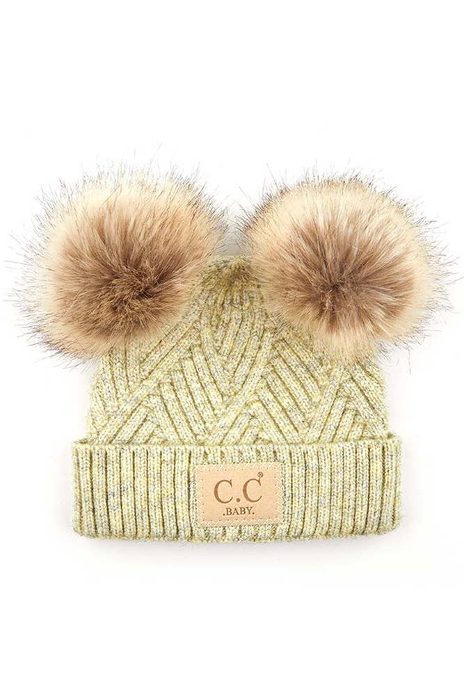 Hana - Vente Bonnet – enfant - Bonnet à motif à rayures diagonales C.C Baby5