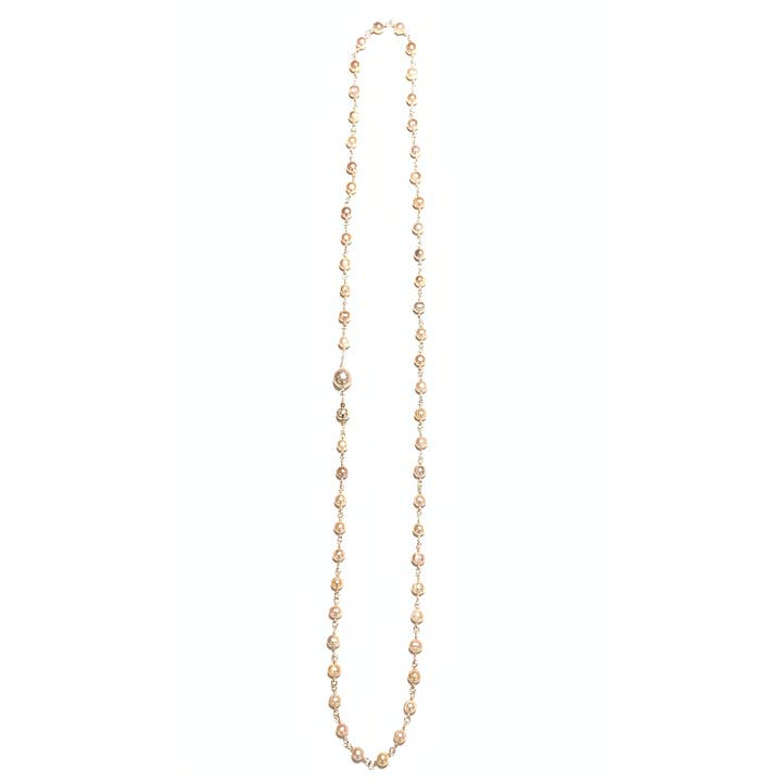 Solid Design Studios - Wholesale Beaded/Pearl Necklace - Peach Baroque Pearl, Ultra Baroque Pearl & Sterling Silver Infinity Necklace4