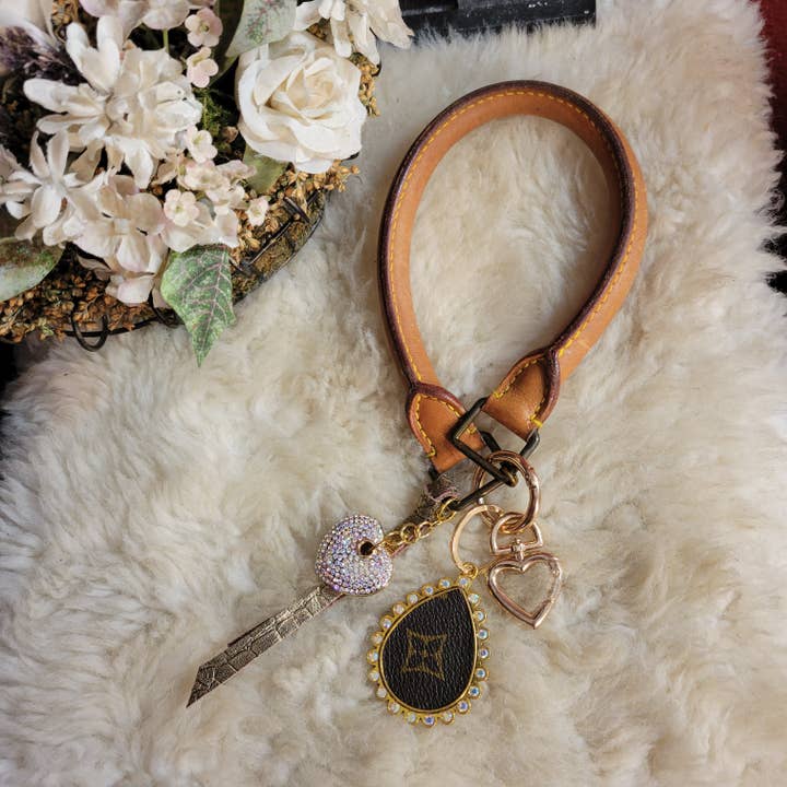 Upcycled Always & Forever accessories - Wholesale Keychain - Women's - Upcycled LV handle wristlet / keychain