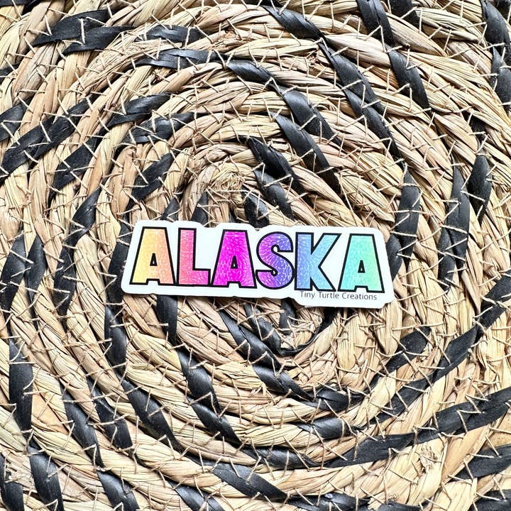 Tiny Turtle Creations - Wholesale Sticker - Alaska Sticker - Rainbow1