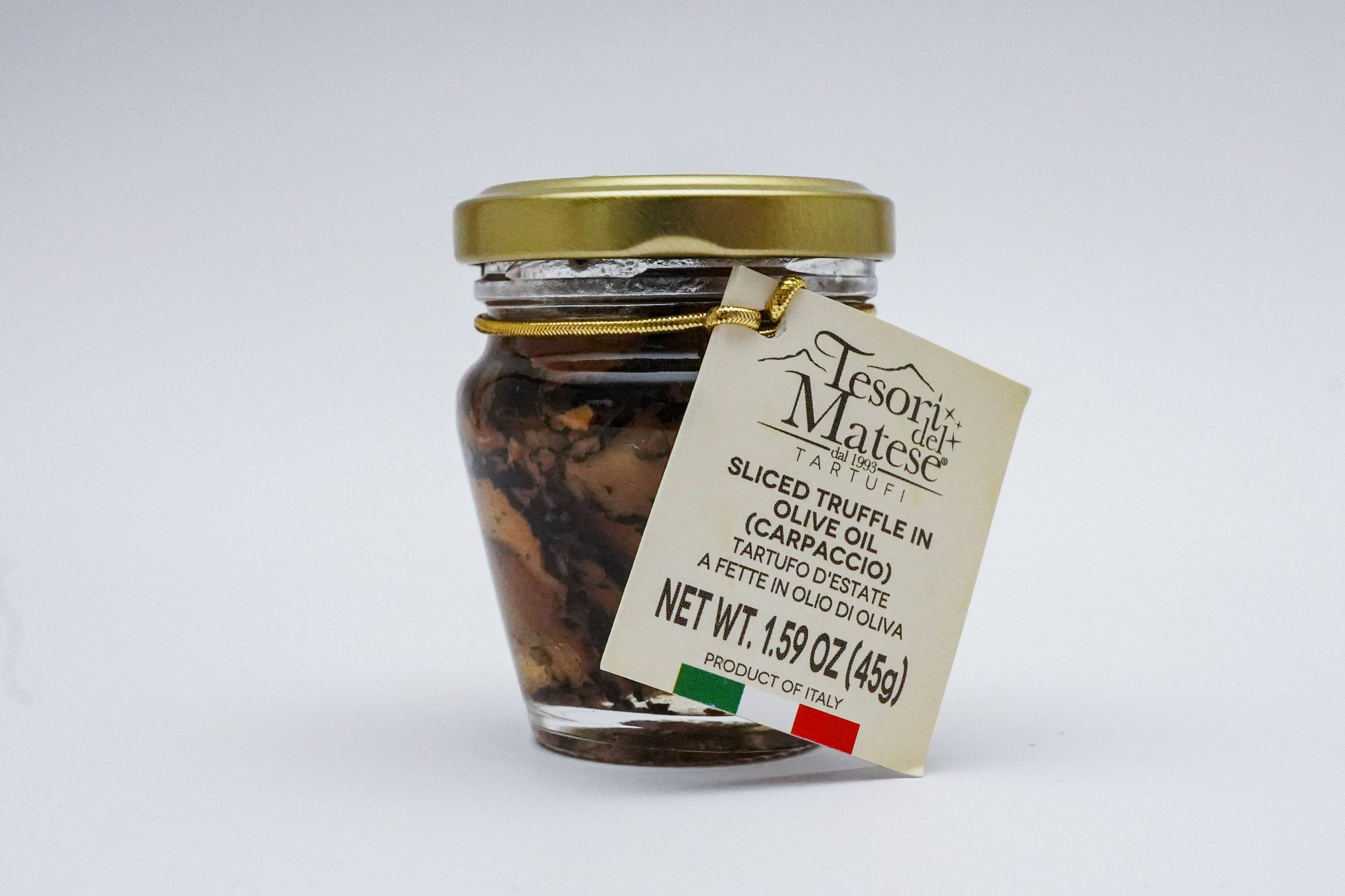 Tesori Del Matese - Wholesale Salsa - Sliced Black Truffle In Olive Oil - Carpaccio 1.59OZ / 45 gr
