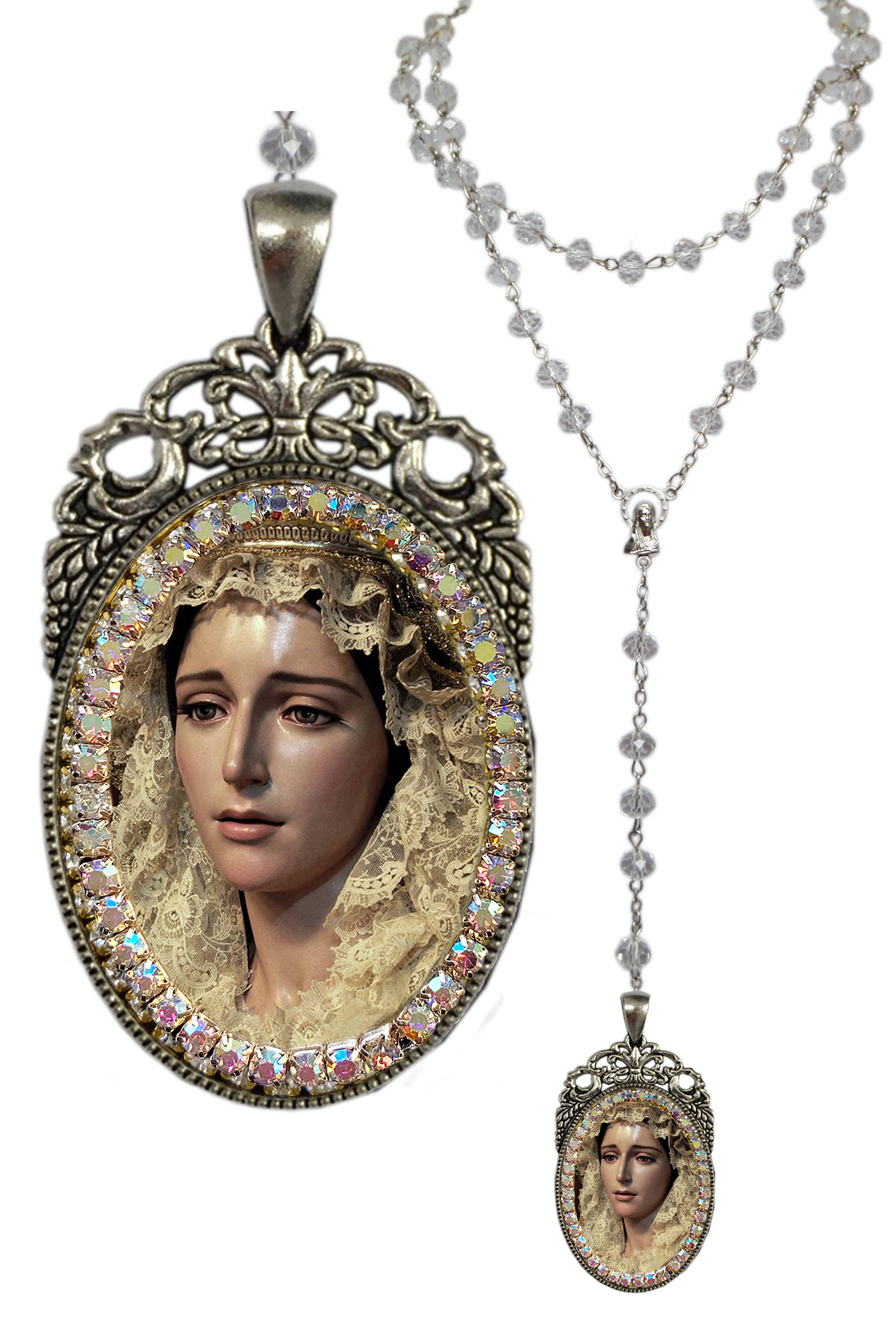 MariaSantissimaShop - Wholesale Pendant/Charm Necklace - Maria De La Estrella - Rosary - Vélez Malaga - Virgen De La Estrella - Handmade - Necklace Christian Religious Jewelry Medal3