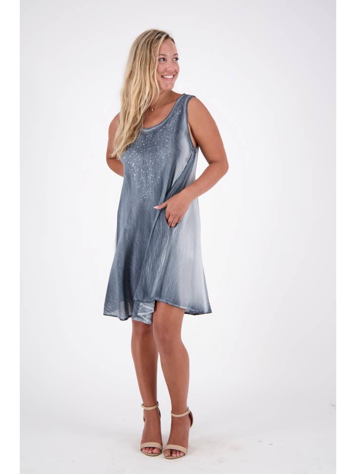 Default Title Mineral Wash Beach Dress w/ Pockets 17608 for wholesale on Faire