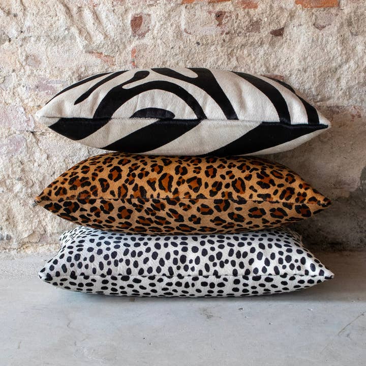 Cuscino in pelle di mucca stampa | 3 stampe | 30x50 per la vendita all'ingrosso da parte di Van Buren