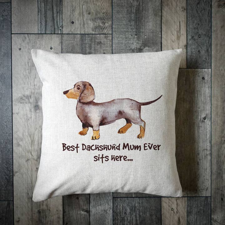 EllieBeanPrints – wholesale Prydnadskuddfodral – Bästa Tax mamma någonsin sitter här hund kuddfodral