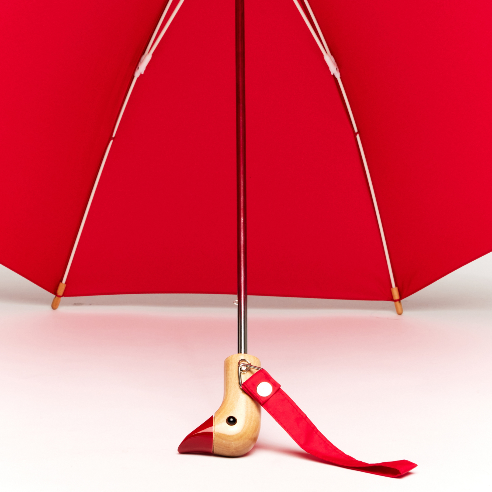 Original Duckhead USA - Wholesale Umbrella - Kids - Red Kids Eco-Friendly Duckling Wood Umbrella4