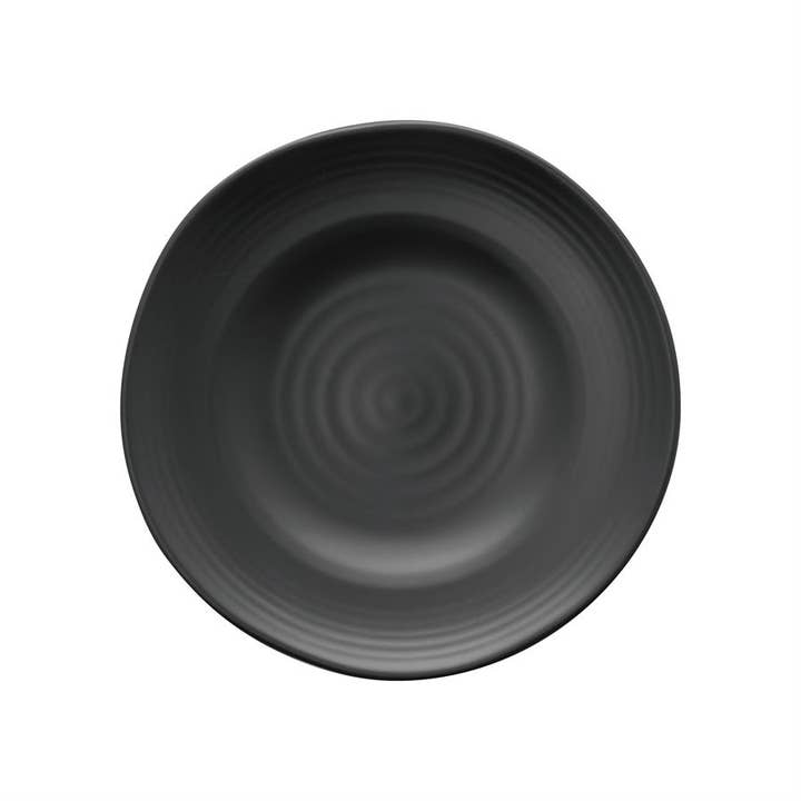 LeadingWare - Wholesale Dinner Plate - Gourmet Black Satin Melamine Round Plate
