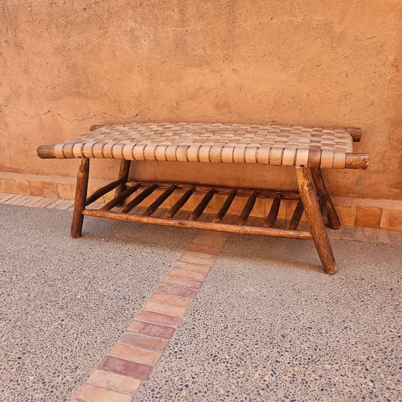 Melecraft – wholesale Bench – Wooden Bench with Built-In Storage3