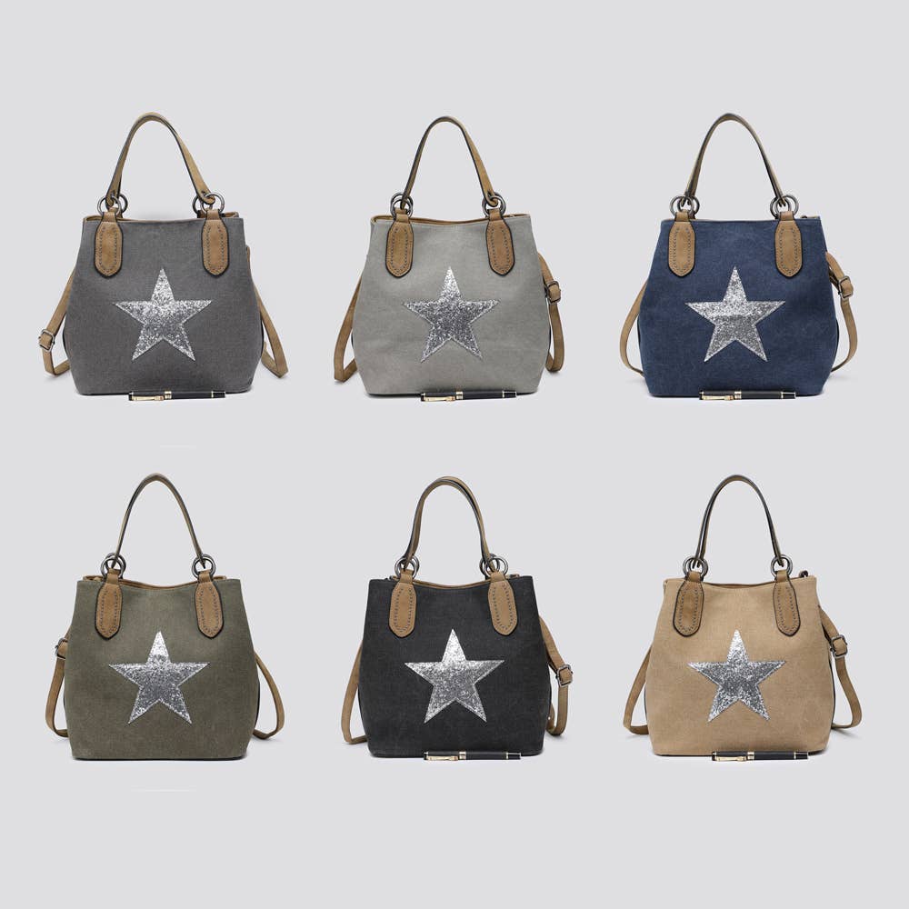 House of Milano – wholesale Tote bag – Women's – JNY2290S2526 Canvas Star Tote Bag15
