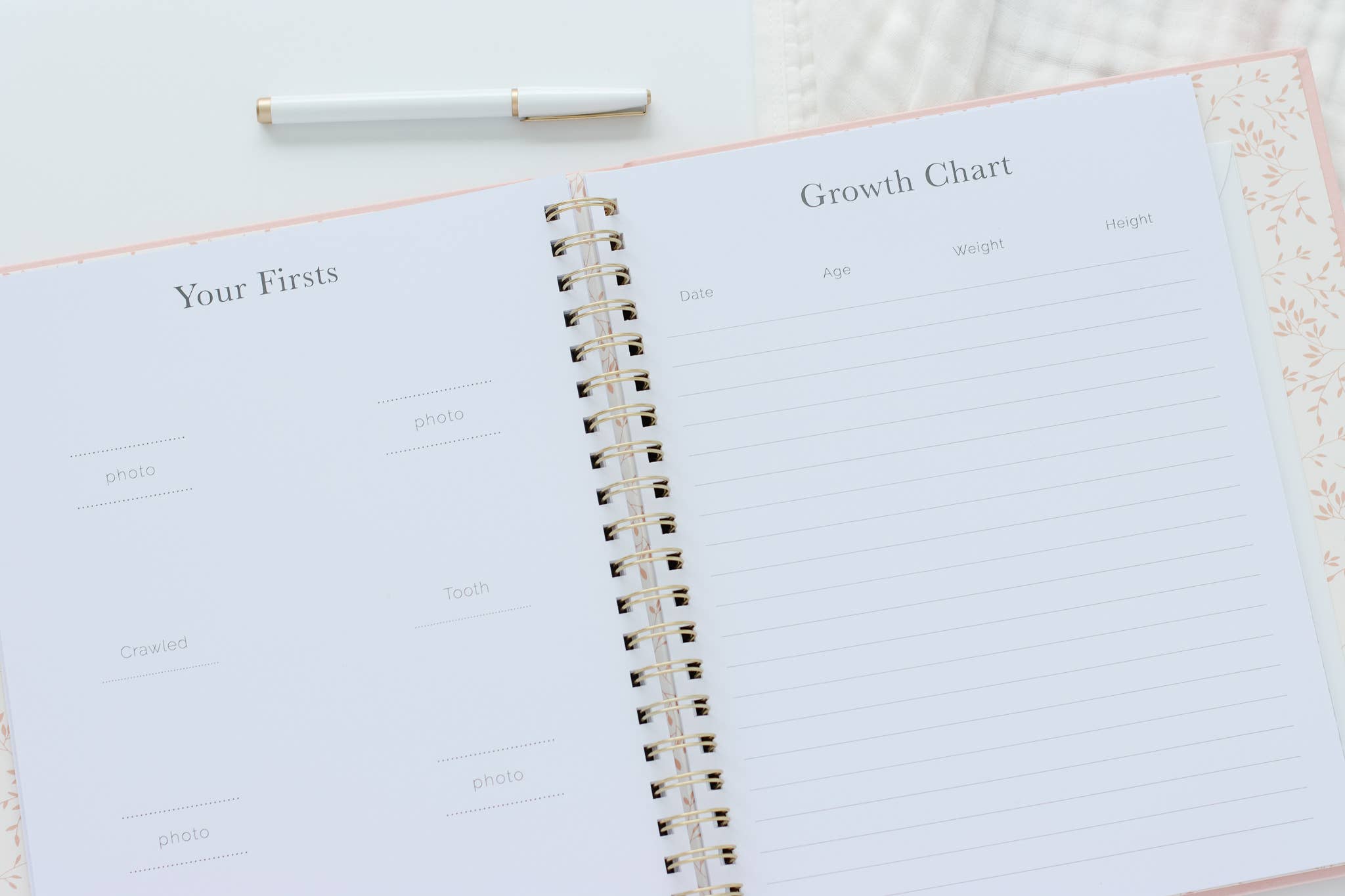 Blush Pink Baby Book - Memory book + keepsake box (Blush) for wholesale on Faire4