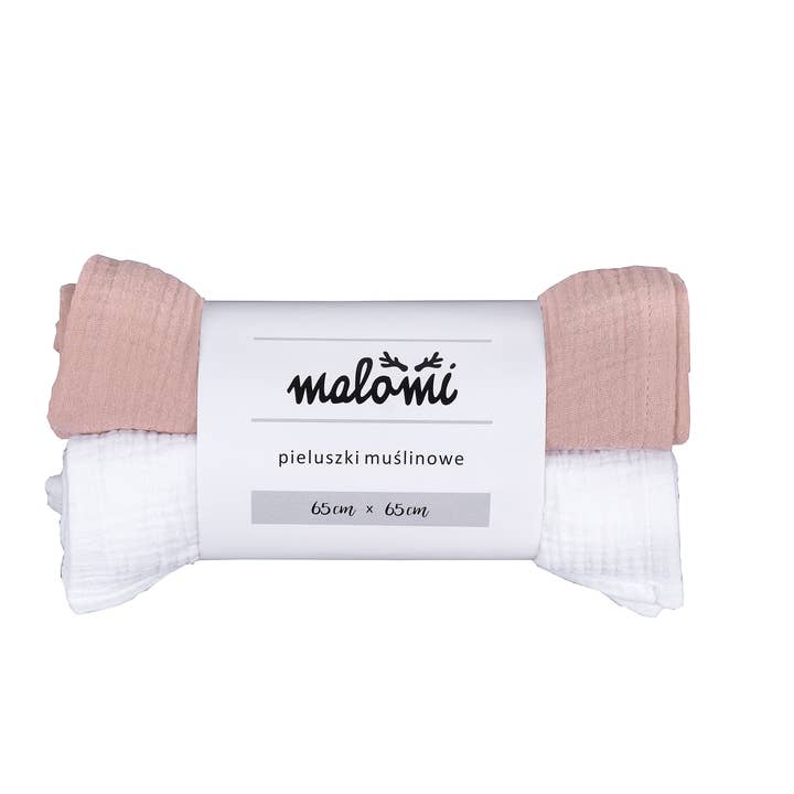 Malomi Kids - Wholesale Swaddle - Baby - MUSLIN NAPPIES DUSTY PINK