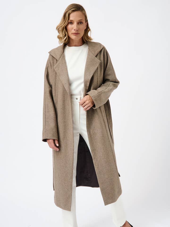 Oversized standing collar coat for wholesale by Mila.Vert