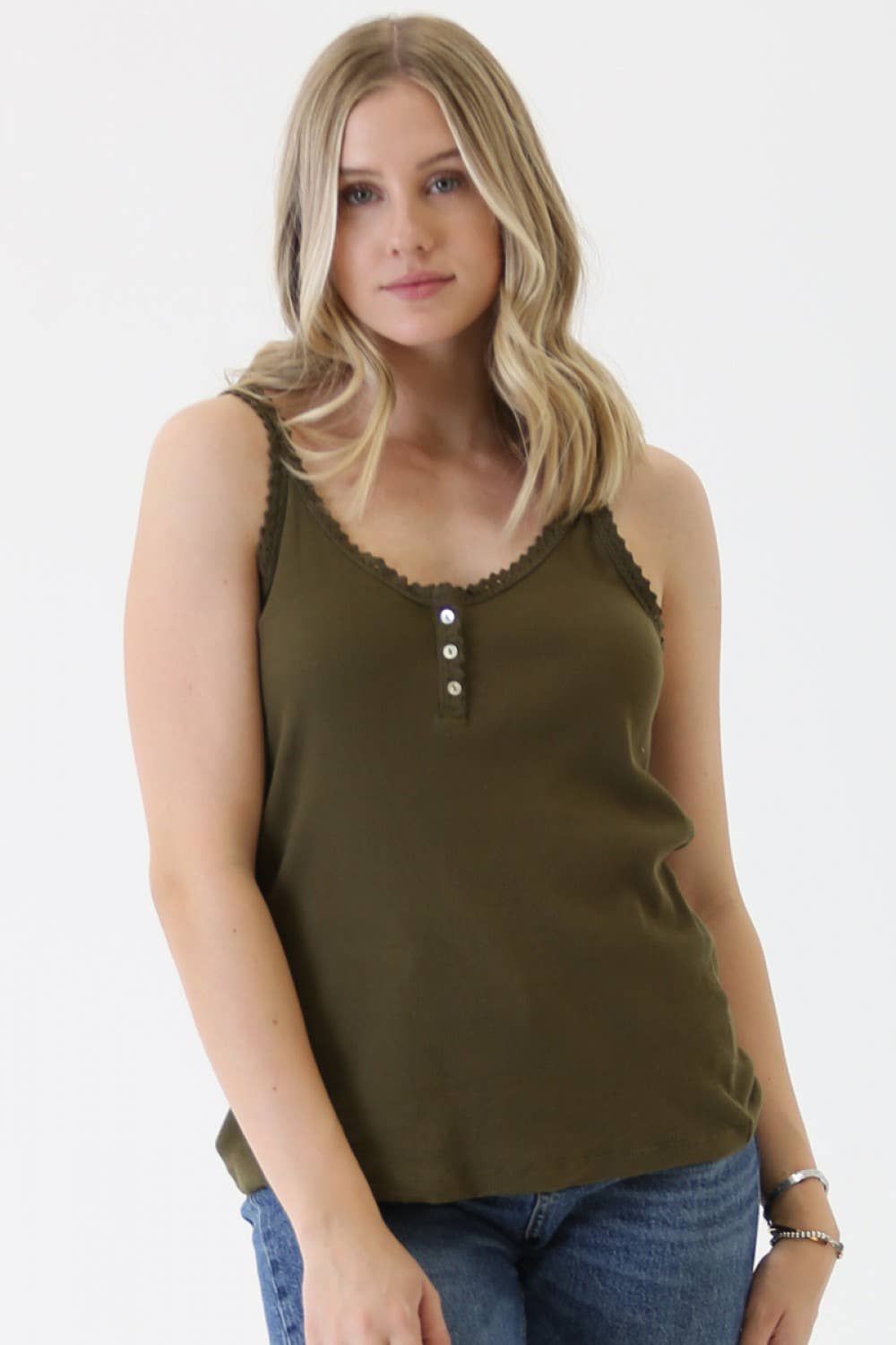 ANGIE – wholesale Camisole – Dam – X2AG9-ASIS SPETSBEKLÄDNAD RIBBSTICKAD CAMI41