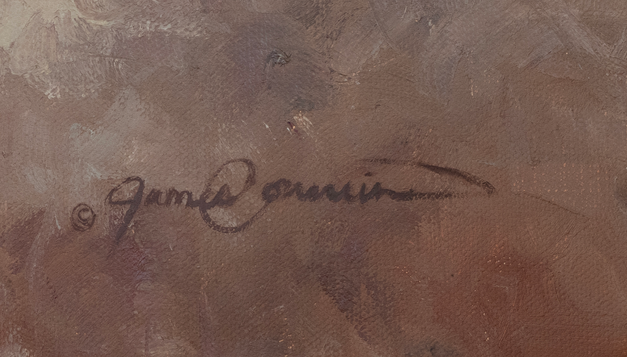 James Corwin Fine Art - Vente Affiche d'art - Impression sur toile Western Trail Boss - Texas Longhorn Cattle Art4