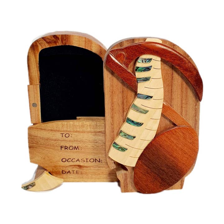 Paradigm Imports - Wholesale Decorative Box - Piano with Abalone Inlay - Hand Carved Gift Box4