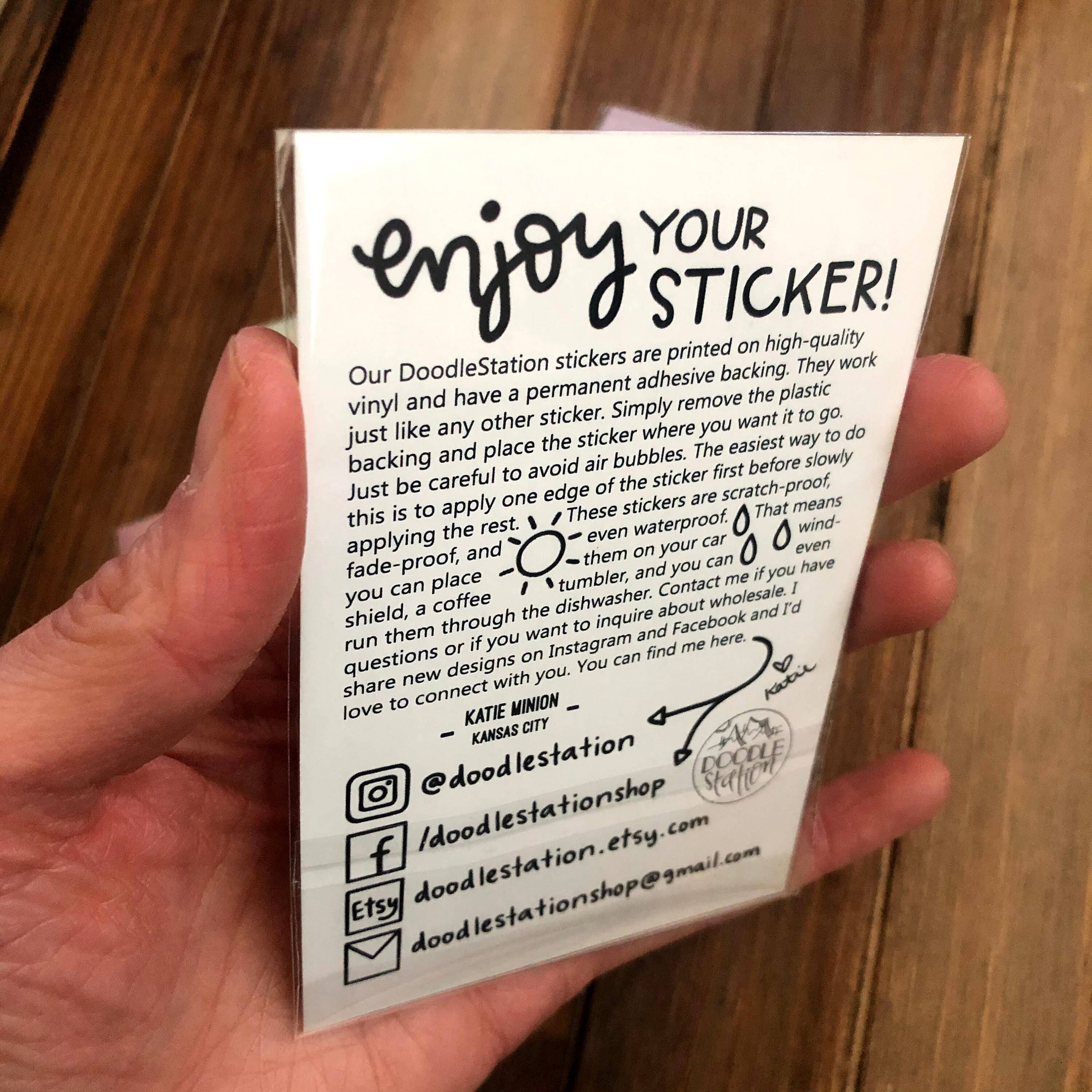 DoodleStation - Wholesale Sticker - Cozy Fireplace Vinyl Sticker "Enjoy Life's Simple Pleasures"7