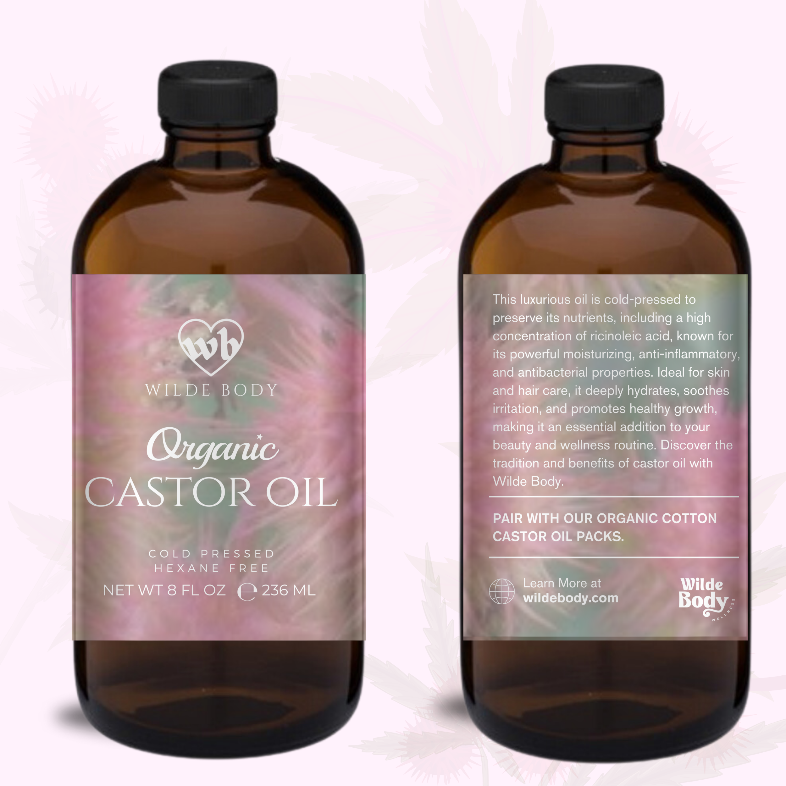 Wilde Body Wellness - Wholesale Bath/Body Oil - USDA Organic Castor Oil in Glass Bottle3