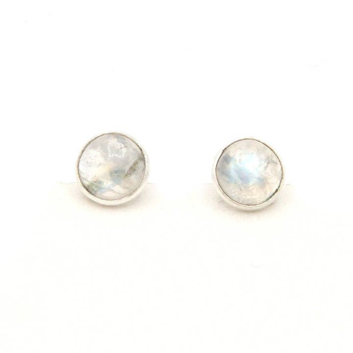 Fair Anita - Wholesale Stud/Post Earrings - Full Moonstone Studs0