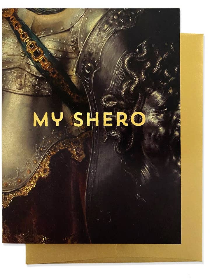 Carte de vœux SHERO ARMOR - Gold Foil pour la vente par Billet Doux Cards
