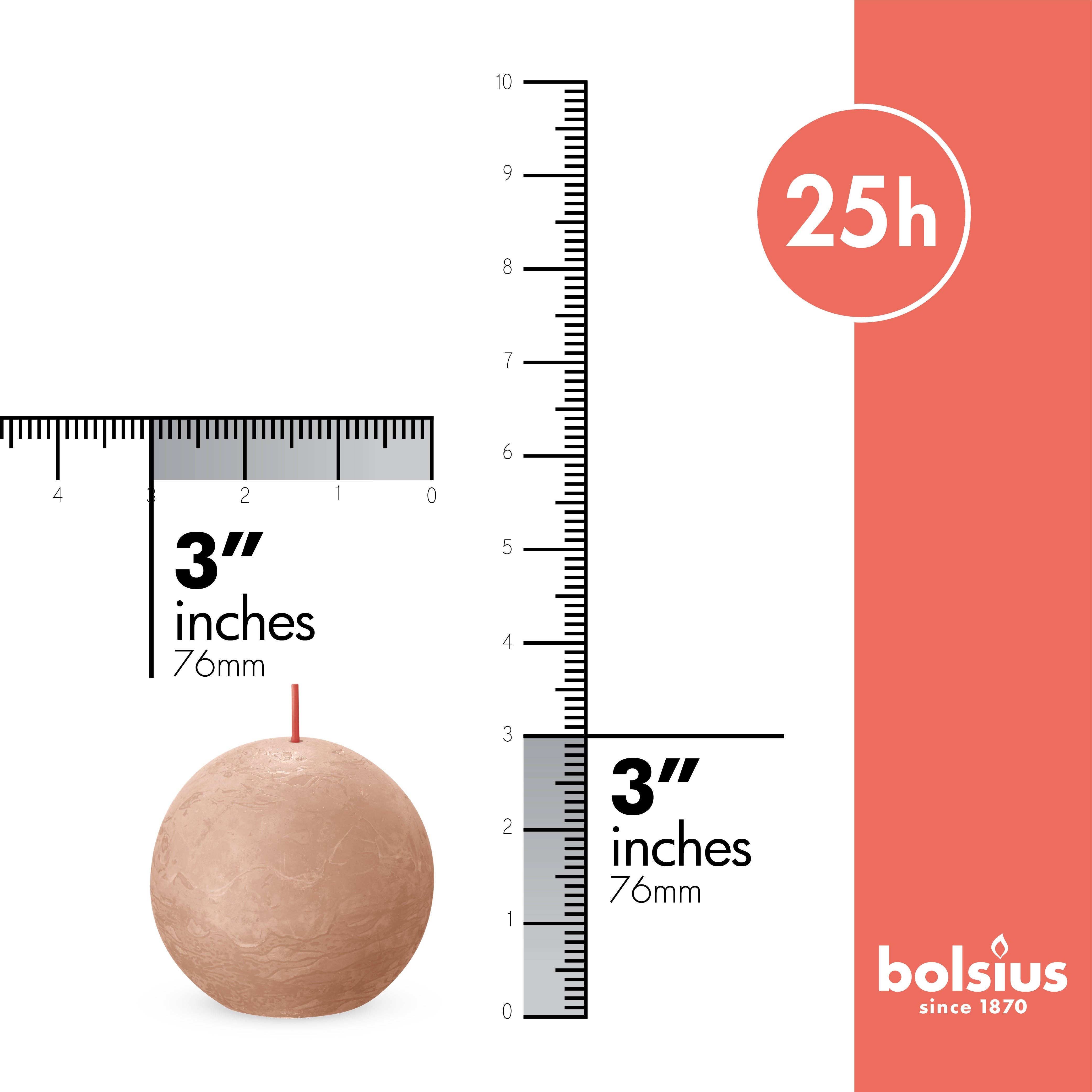 BOLSIUS – Velas de decoração por atacado – 6 Velas rústicas 3" - Inperfuted - Natural - Eco-Friendly - Cera Plant-Based - **Vendido Individualmente46