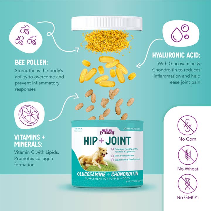 Health Extension Pet Care - Wholesale Pet Supplement - Dog - HIP + JOINT Mobility Supplement8