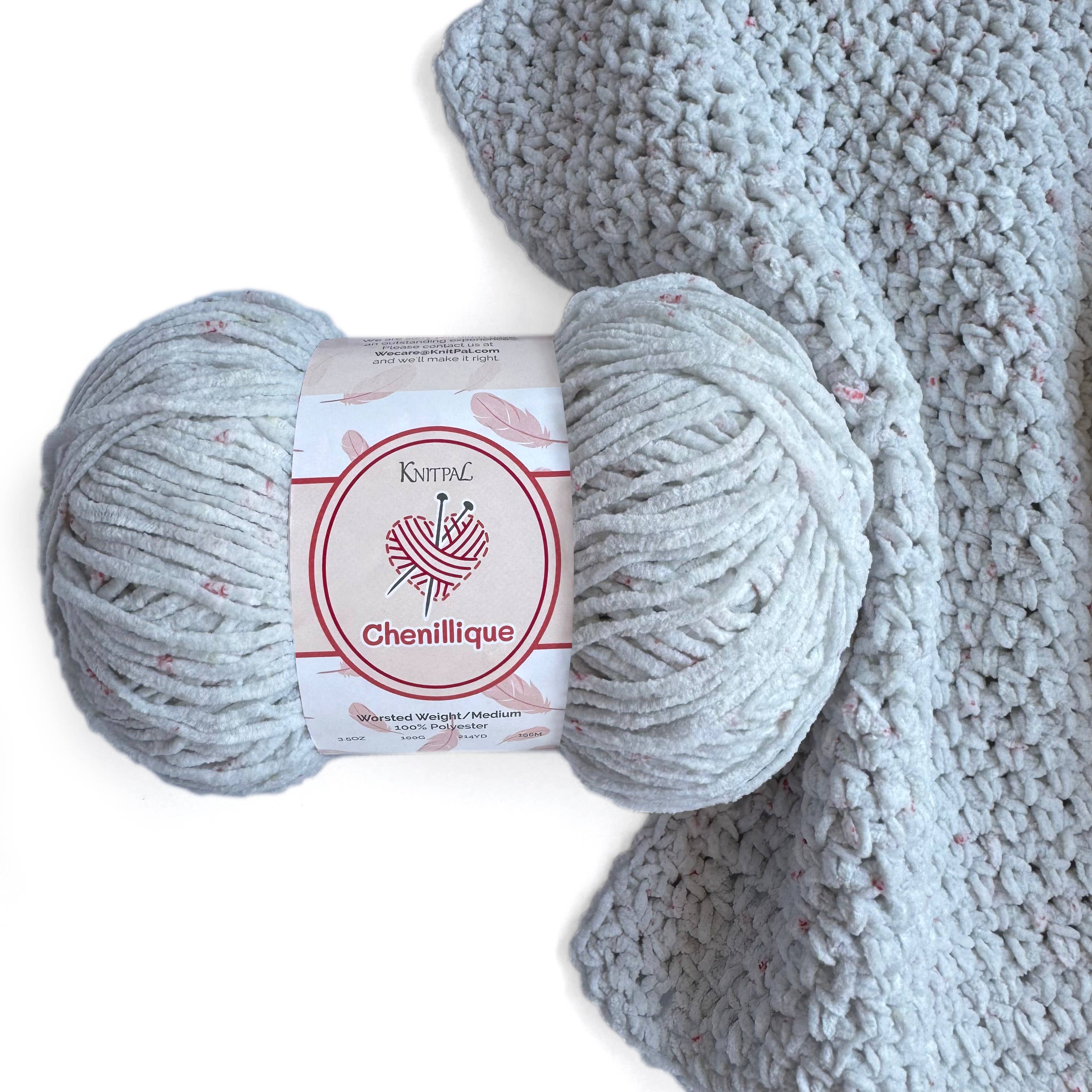 KnitPal - Wholesale Yarn - Chenillique Velvet Chenille Crochet Yarn - Worsted Weight 410