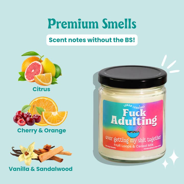 Lunar Landings - Wholesale Jar/Filled Candle - Fruit Loops Soy Candle1