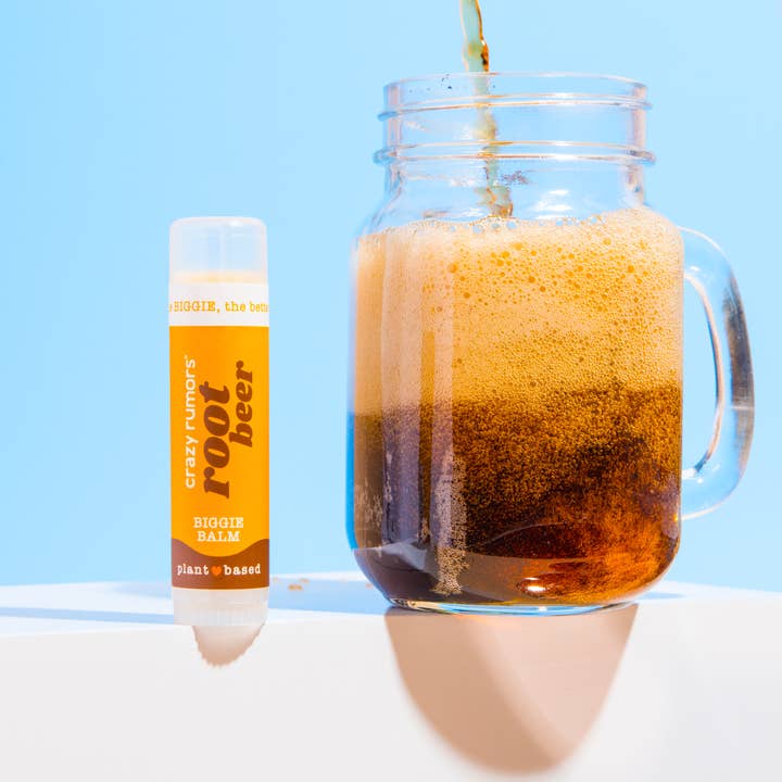 Crazy Rumors - Wholesale Lip Balm - All Natural, Vegan BIGGIE Root Beer Lip Balm