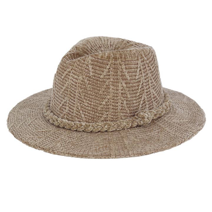 Greater Goods Imports & Wholesale - Vendita all'ingrosso Fedora - Donna - HT0001 MH0171 Fedora a Motivo Chenille6