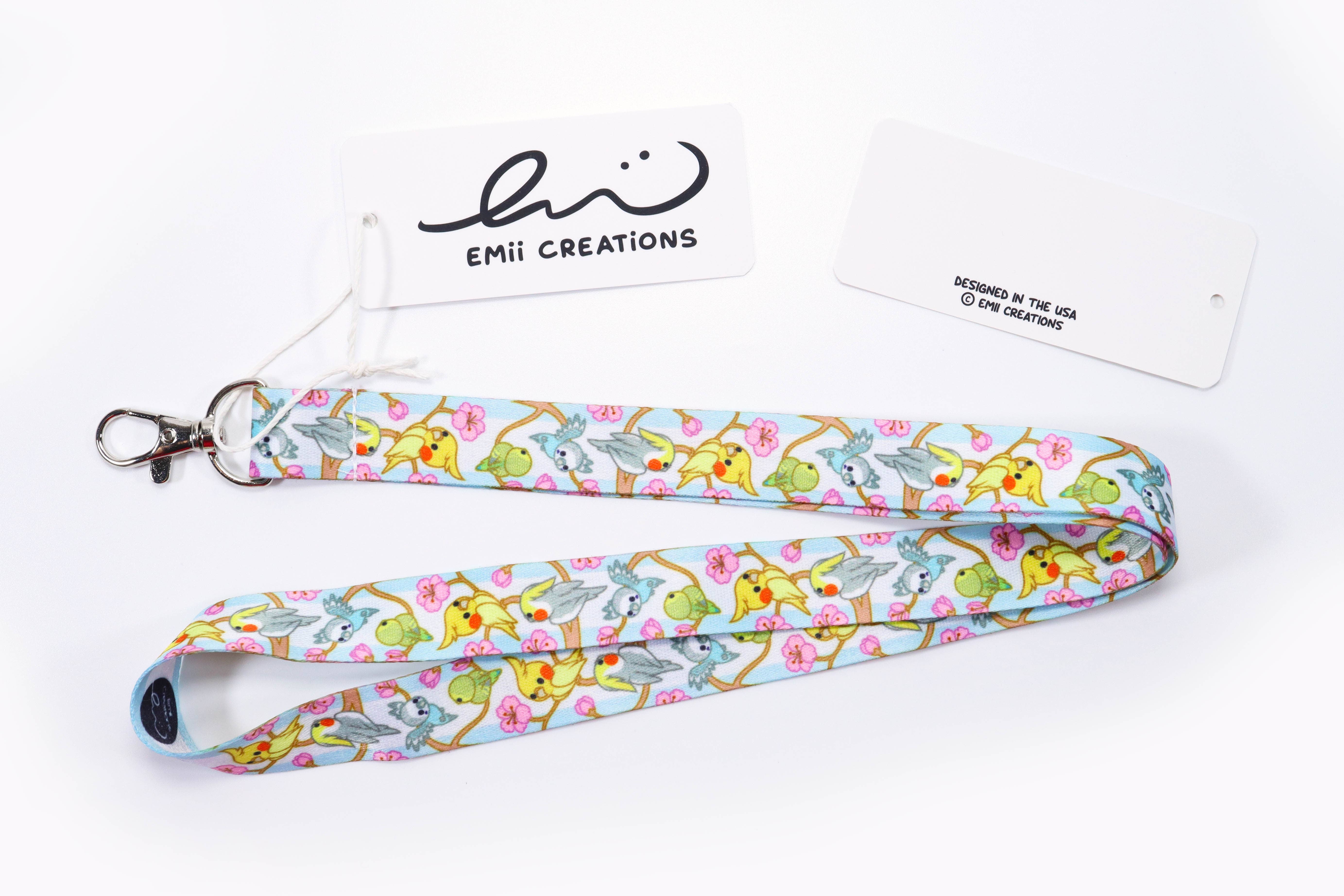 Emii Creations - Wholesale Lanyard - Unisex - Parrot Pattern Lanyard Key & ID Holder0