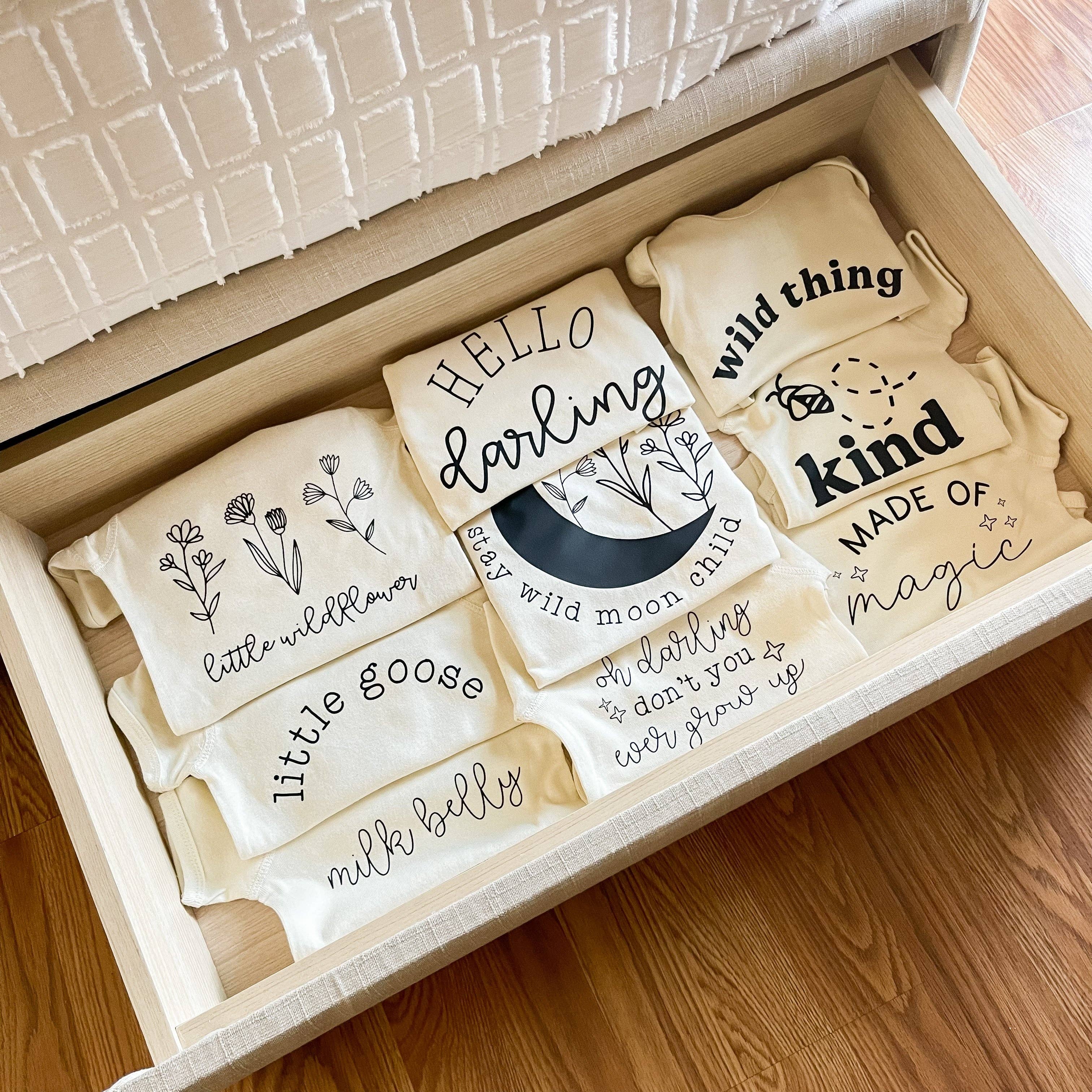 Wildflowers + Cotton - Wholesale Bodysuit (Non-Footed) - Baby - Stay Wild Moon Child | 100% Cotton Baby Bodysuit or Tee3