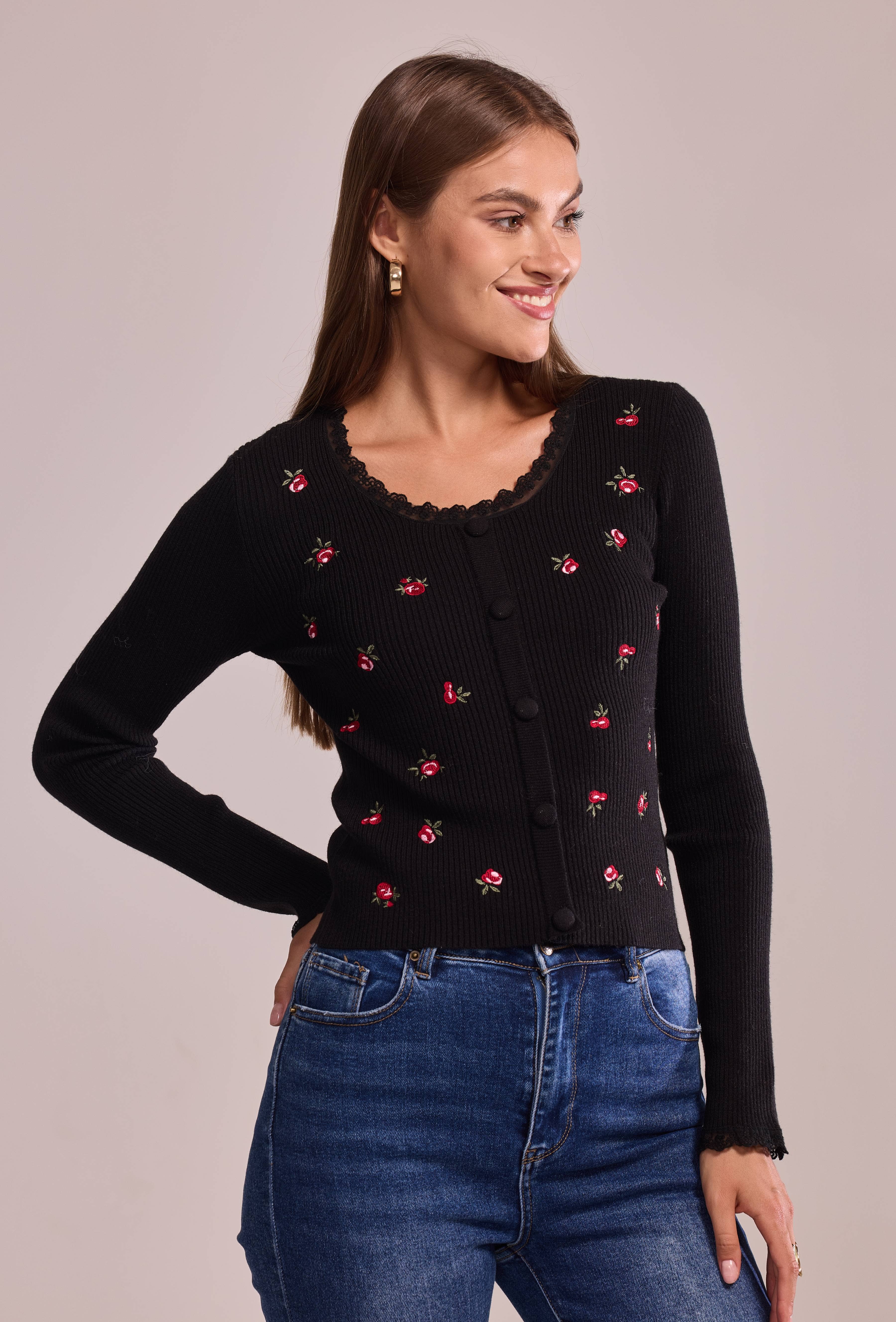 Cherry Paris - Wholesale Knit Sweater - Women's - Pull Ysée - IY2570228
