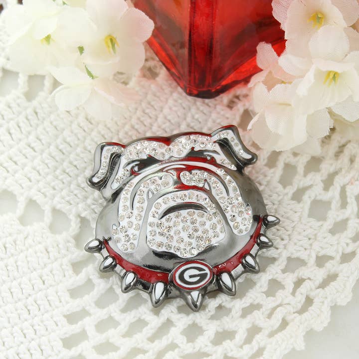 Seasons Jewelry - Wholesale Lapel Pin/Button - Georgia Bulldogs Crystal Logo Pin | UGA | Go Dawgs!1