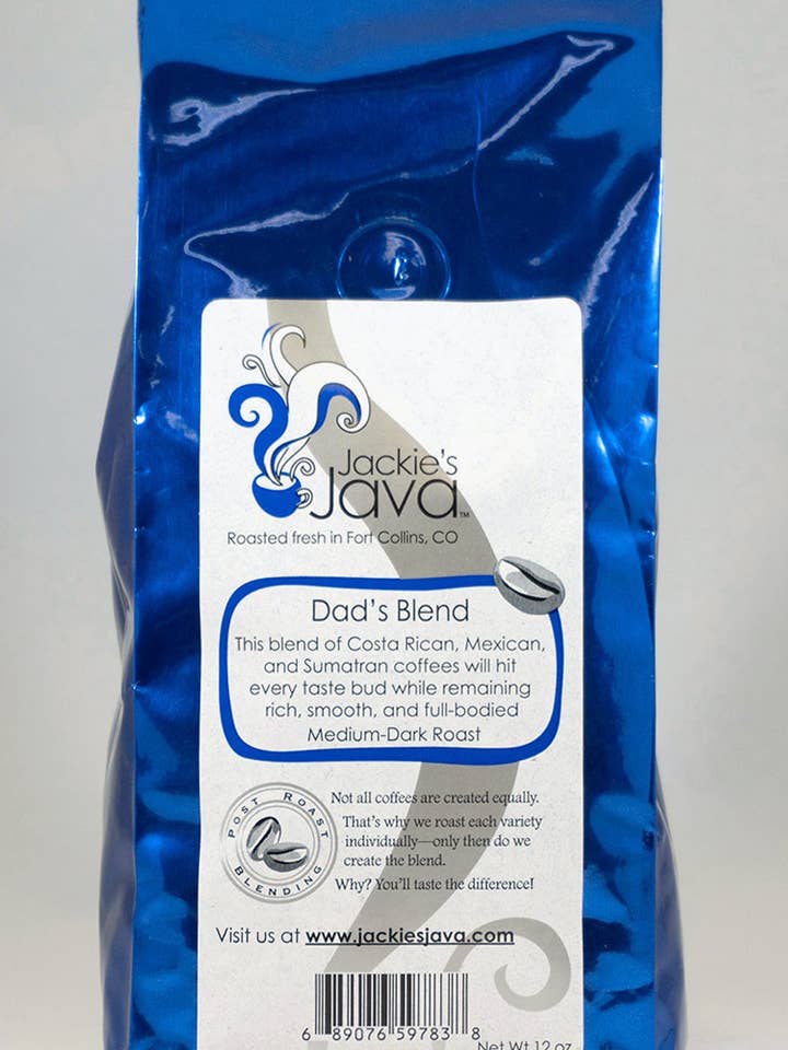 Dad's Blend Coffee for wholesale by Jackies Java